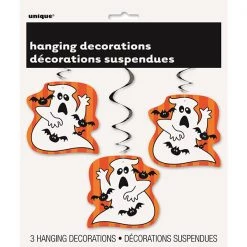 Everything Party 3pk Ghost & Bat Hanging Swirls Decoration