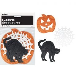 Everything Party 6pk Halloween Spooky Glitter Mini Cutouts By Event