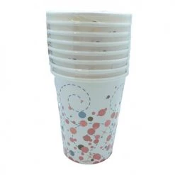 Alpen 8pk Sparkling Fizz Rose Gold Paper Cups All Birthday