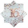 Alpen All Birthday 16pk Sparkling Fizz Rose Gold Luncheon Napkins - 16th