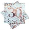 Everything Party All Birthday 16pk Sparkling Fizz Rose Gold Luncheon Napkins - 30th