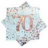Everything Party 16pk Sparkling Fizz Rose Gold Luncheon Napkins - 70th All Birthday