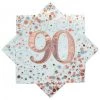Everything Party 16pk Sparkling Fizz Rose Gold Luncheon Napkins - 90th All Birthday