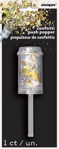 Everything Party Party Accessories Foil Confetti Push Popper (2 Colours)
