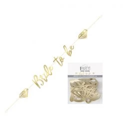 Unique Bride To Be Gold Foil Banner