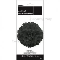 Meteorparty By Event Decorative Paper Puff Ball - Black