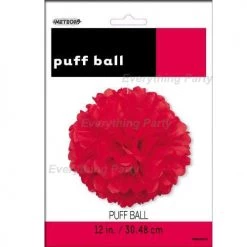 Meteorparty By Event Decorative Paper Puff Ball - Red