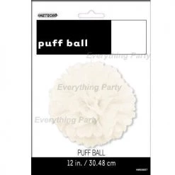 Meteorparty Decorative Paper Puff Ball - White By Event