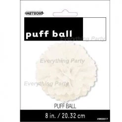 Meteorparty Decorative Paper Puff Ball - White By Event