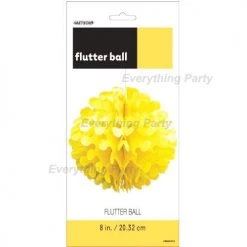 Unique All Birthday Decorative Paper Flutter Ball 20cm - (7 Colours)