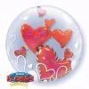 Qualatex Balloons 24" Double Bubbles LOVELY FLOATING HEARTS