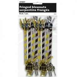 Unique 8 Fancy Blowouts - Black, Silver & Gold Assorted