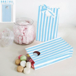 Everything Party All Birthday 6PK Stripe Party Loot Bag (Red, Blue)