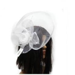 Everything Party By Event Deluxe Fascinator With Beads - White