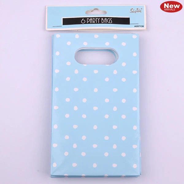 Everything Party 6pk Blue Dotty Party Lolly Bags