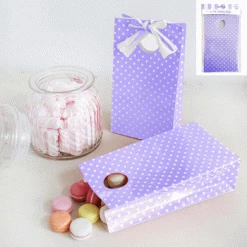Everything Party 6pk Lavender Dot Paper Party Loot Bags All Birthday