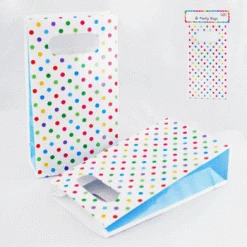 Everything Party 6pk Multi Dotty Paper Party Loot Bags All Birthday