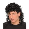 Dr. Tom's By Theme Wig - Deluxe Curly Black Mullet