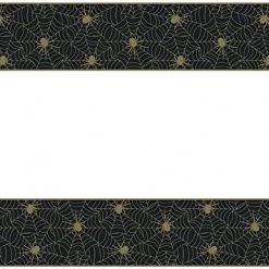 Everything Party By Event Halloween Black & Gold Spider Web Tablecover