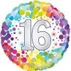 Everything Party 18" Oaktree Rainbow Confetti 16th Birthday Foil Balloon