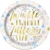 Unique 8pk Foil Stamped Twinkle Star Paper Plates
