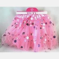 Everything Party Party Accessories Pale Pink Tutu With Spotted Tulle