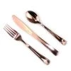 Meteor 18pk Metallic Rose Gold Assorted Plastic Cutlery All Birthday