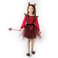 Trademart Halloween Deluxe Devil Girl Costume