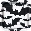 Everything Party 10pk Black Bats Square Paper Plates