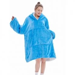 Everything Party Unisex Hoodie Blanket - Sky Blue Costume