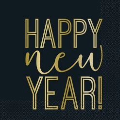 Unique By Event 16pk Happy New Year Napkins 2ply