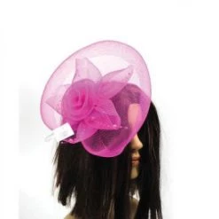 Everything Party By Event Deluxe Fascinator With Beads - Hot Pink