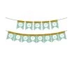 Everything Party Happy Birthday Banner With Glitter Dots - Blue & Gold All Birthday