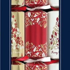 Everything Party Tom Smith 6 Traditional Christmas Crackers Red & Gold Dinner Cube By Event