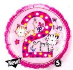 Everything Party 18" Qualatex 2nd Birthday Pink Cat Foil Balloon Balloons