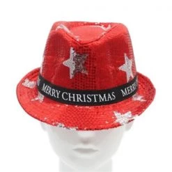 Everything Party By Event Christmas Hat Sequin Fedora With Star