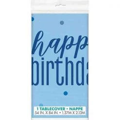 Unique Blue Happy Birthday Rectangle Tablecloth All Birthday