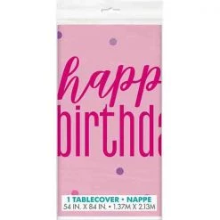 Unique All Birthday Pink Happy Birthday Rectangle Tablecloth