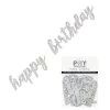 Everything Party Happy Birthday Prismatic Silver Foil Script Jointed Banner 83.8cm (2.75') All Birthday
