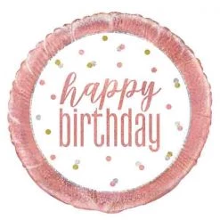 Unique 18" Happy Birthday Rose Gold Prismatic Foil Balloon Balloons