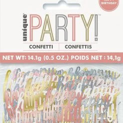 Unique All Birthday Happy Birthday Table Scatters 14g (Blue, Pink, Black, Rose Gold)
