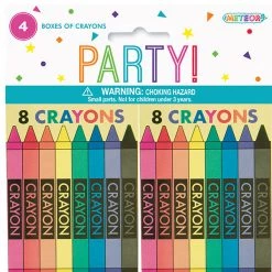 Meteorparty 4pk Party Crayon Boxes All Birthday