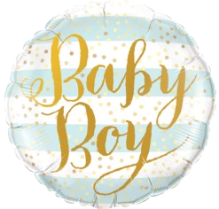 Betallic Balloons 18" Qualatex Baby Boy Foil Balloon