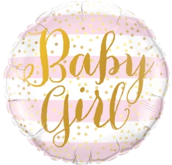 Betallic 18" Qualatex Baby Girl Foil Balloon