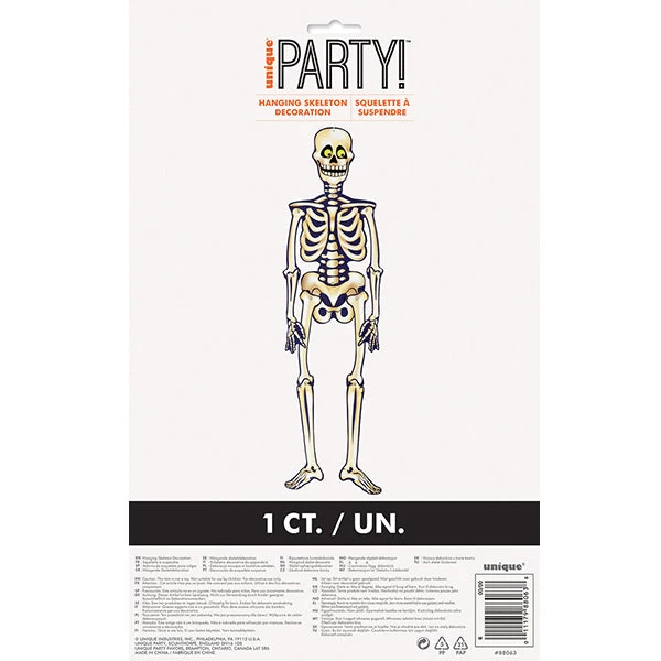Unique By Event 89cm Jointed Skeleton Hanging Decoration