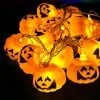 Everything Party 10pc Pumpkin LED Lights Lantern Garland By Event