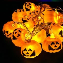 Everything Party 10pc Pumpkin LED Lights Lantern Garland By Event