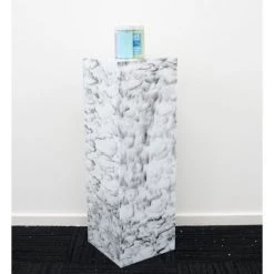 Hayden Agency All Birthday Party Hire - Marble Black Acrylic Plinth 90cm Square