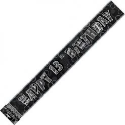 Everything Party Happy 13th Birthday Banner (Blue, Pink, And Black) All Birthday
