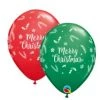 Balloons 11" Qualatex Christmas Printed Latex Balloon